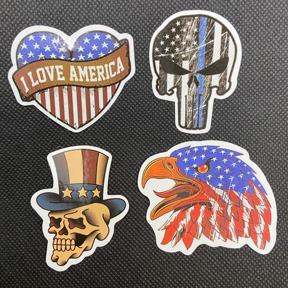 4pc Random Assortment of Patriotic Stickers - Picture 1 of 2